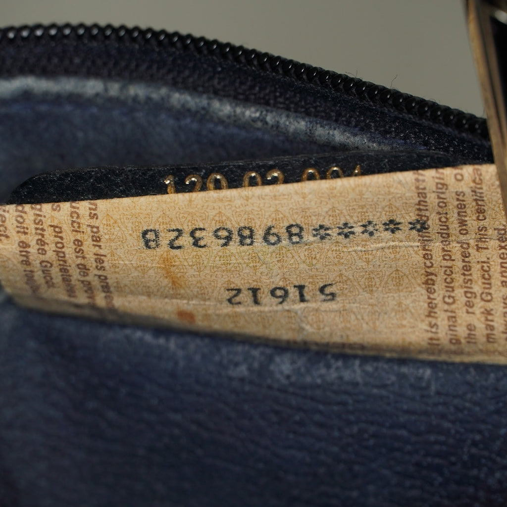 GUCCI Sherry Line GG Supreme Shoulder Bag Navy Crossbody Vintage 08E242640010