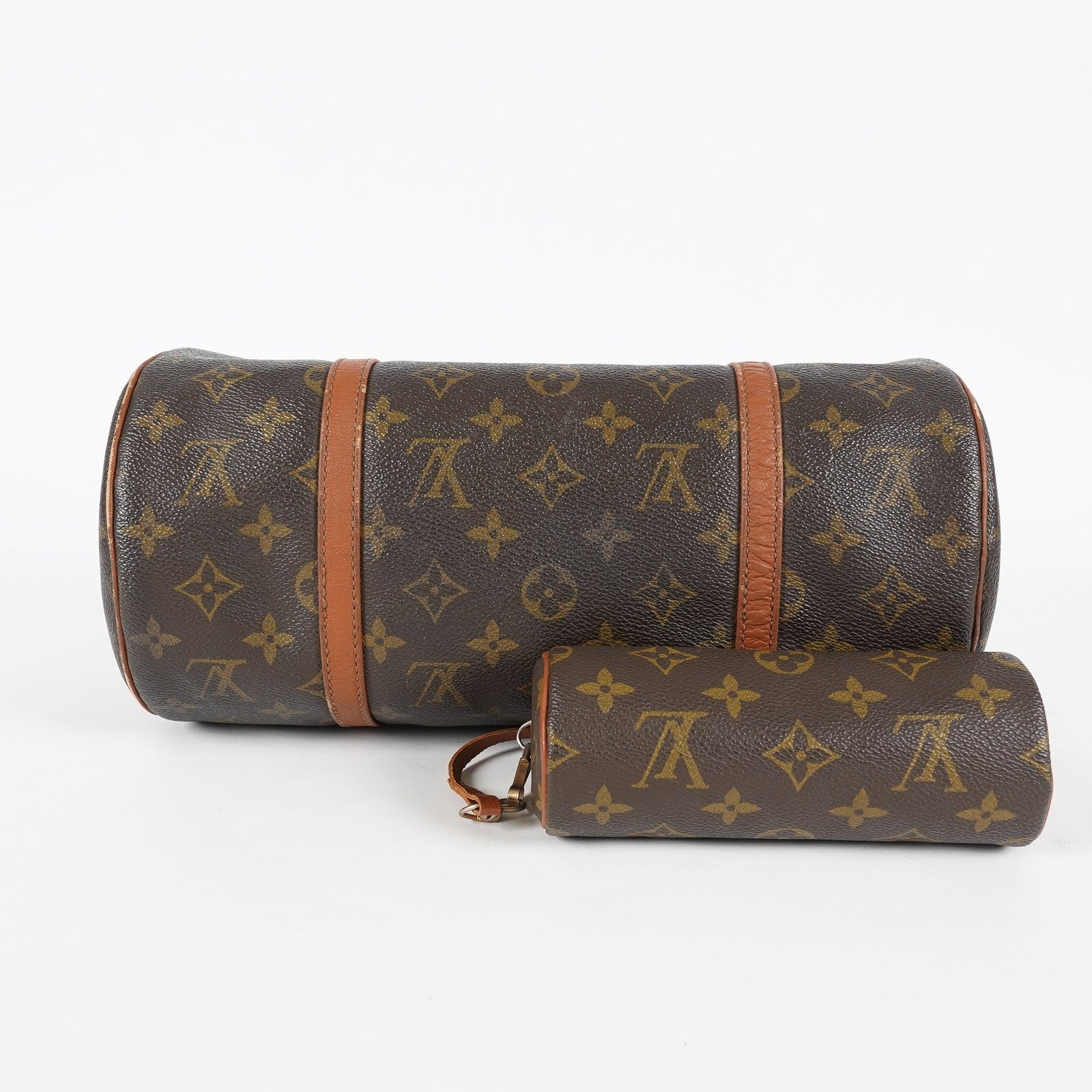 Louis Vuitton Papillon 30 Used Monogram Brown Canvas Handbag M51385 07E445390012