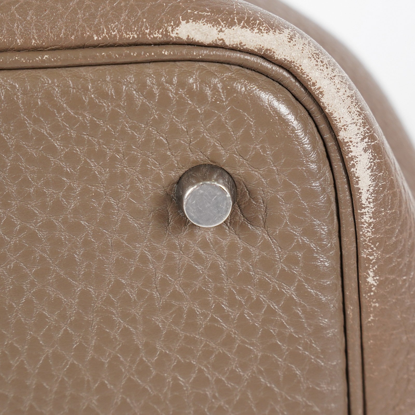 Hermes Picotin Lock MM Taurillon Clemence Leather Bag Gray Used 07E2223980025