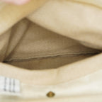 Hermes Aline Mini Beige Canvas Red Leather Shoulder Bag Used 08E082090008