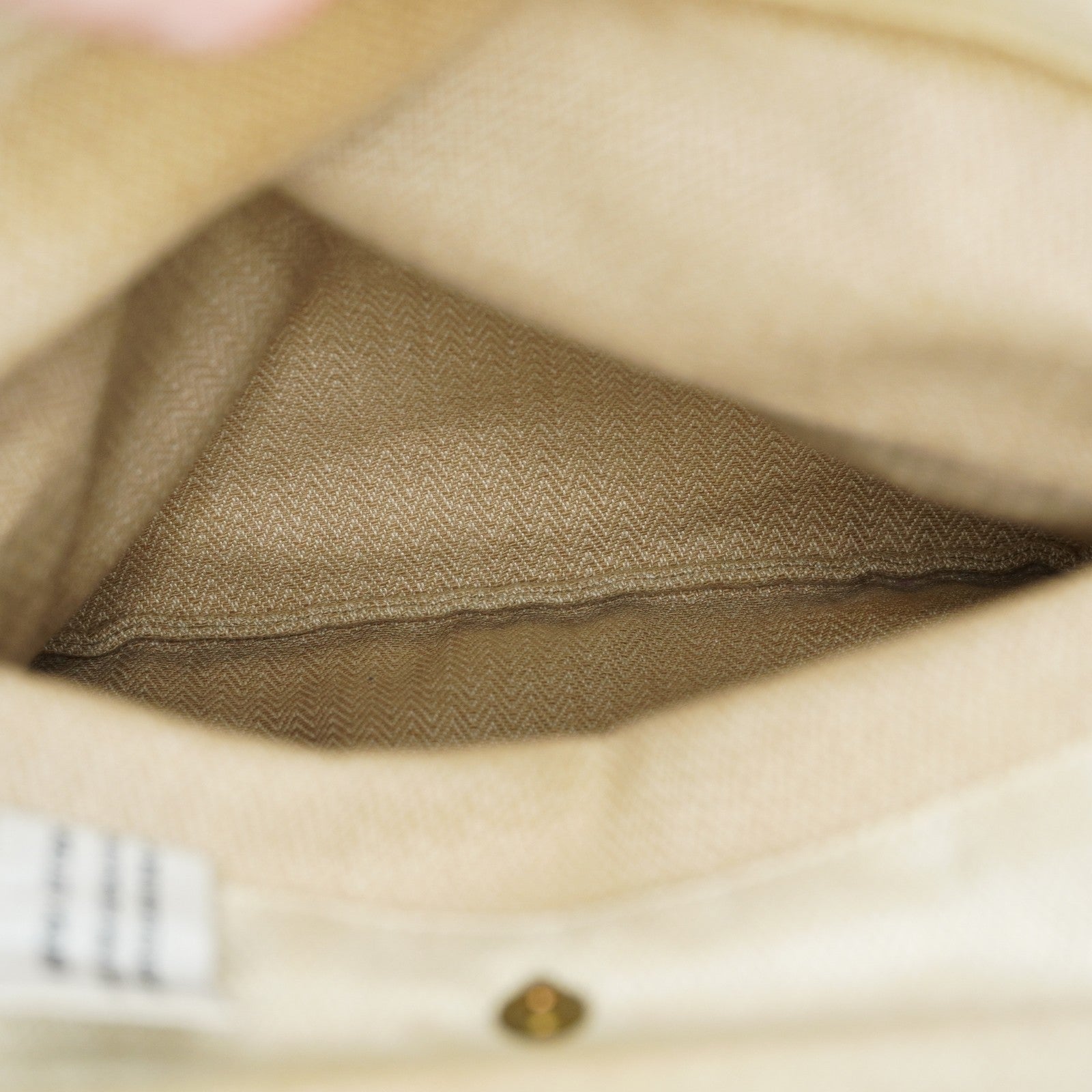 Hermes Aline Mini Beige Canvas Red Leather Shoulder Bag Used 08E082090008