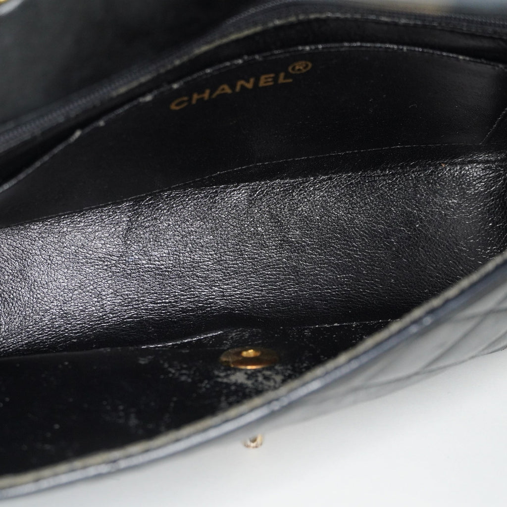 Chanel Diana 22 Flap Bag Black Lambskin Chain Shoulder Bag 09E0130470011