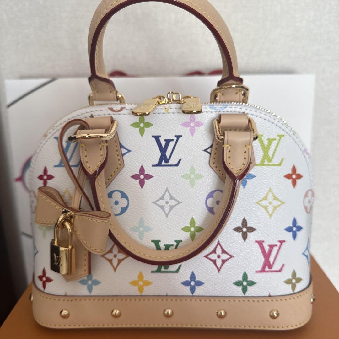 AUTHENTIC Louis Vuitton Takashi Murakami Alma BB multi Handbag Bag 2025 w/strap
