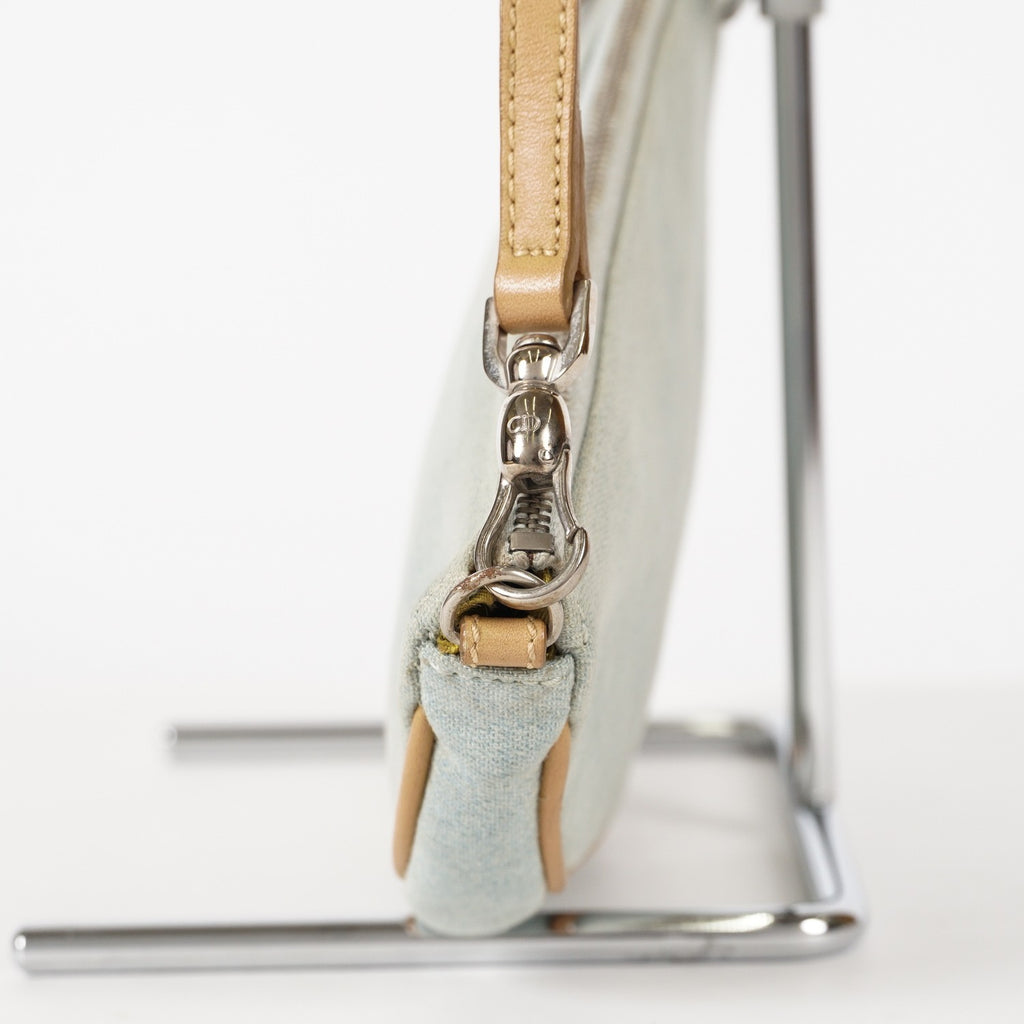 CHRISTIAN DIOR Mini Light Denim Saddle Bag Pouch vintage 12E124840016