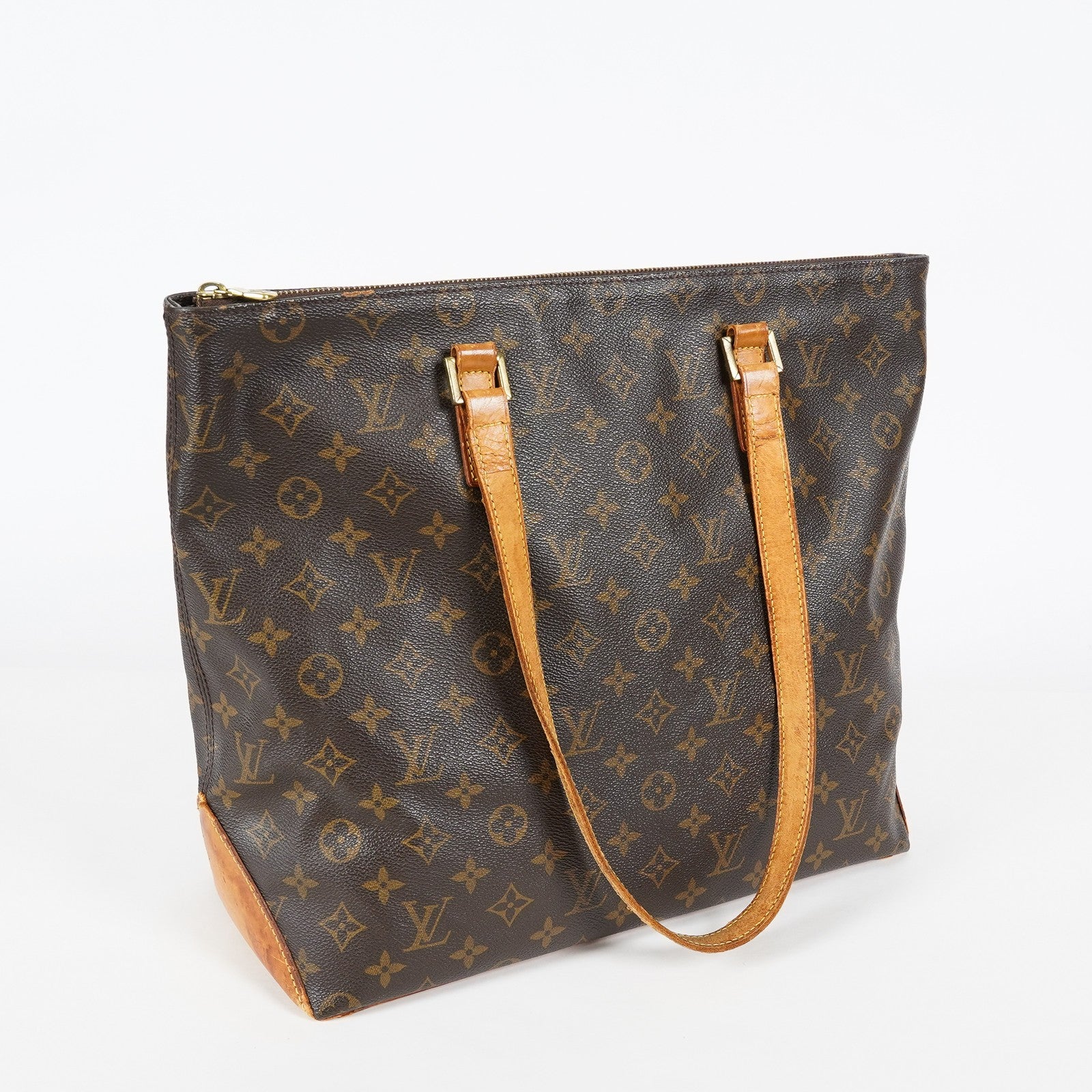 Louis Vuitton Cabas Mezzo Tote M51151 Monogram Canvas Brown Vintage 07A032860008