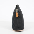 HERMES Bolide Pouch Black Canvas Cosmetic Case Clutch Bag 08A13825028