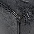 Chanel Caviar Skin CC Vanity Bag 16cm Black Leather Vintage Used 07E016820029