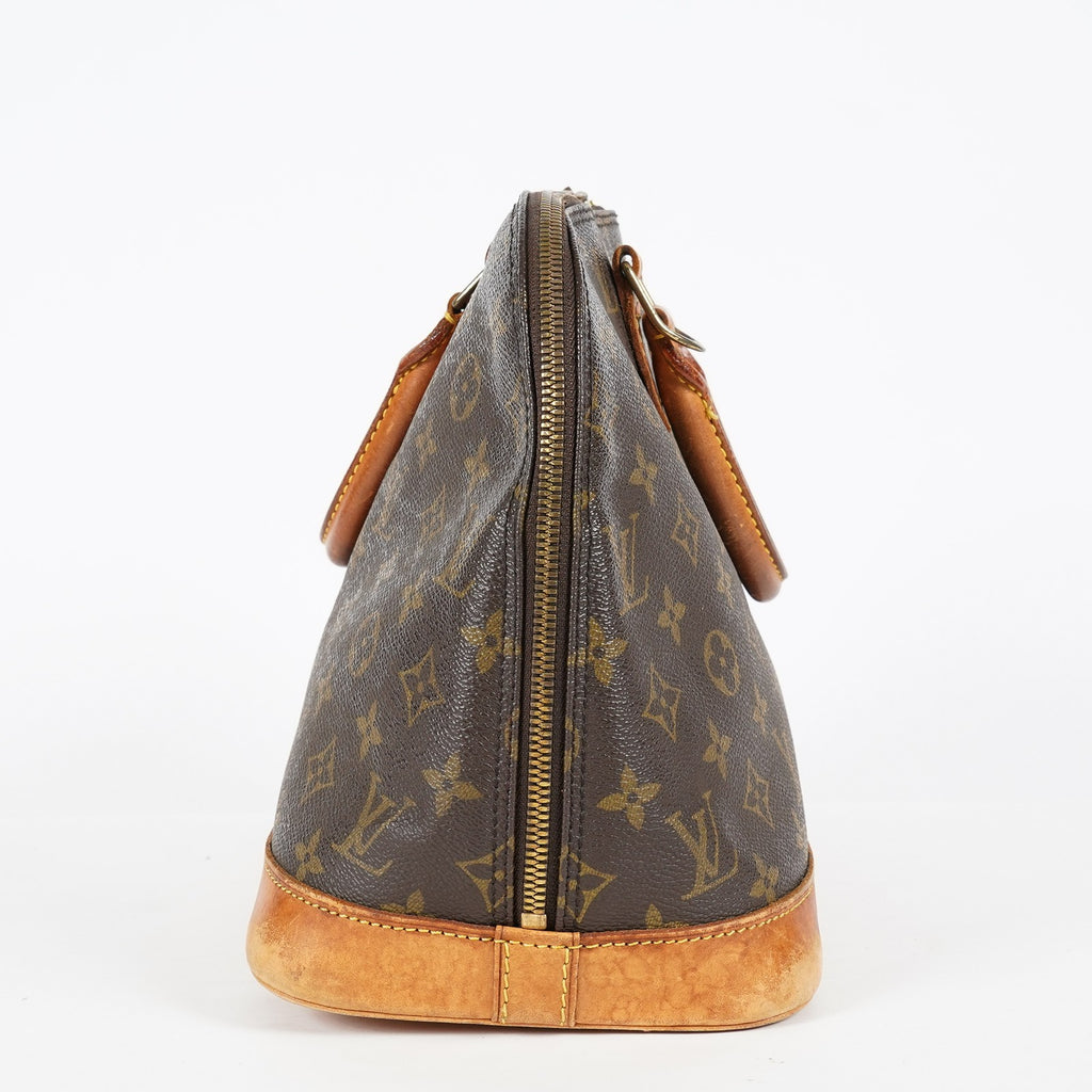 Louis Vuitton Alma PM Hand Bag Monogram Canvas Brown M51130 Used 08E032750006