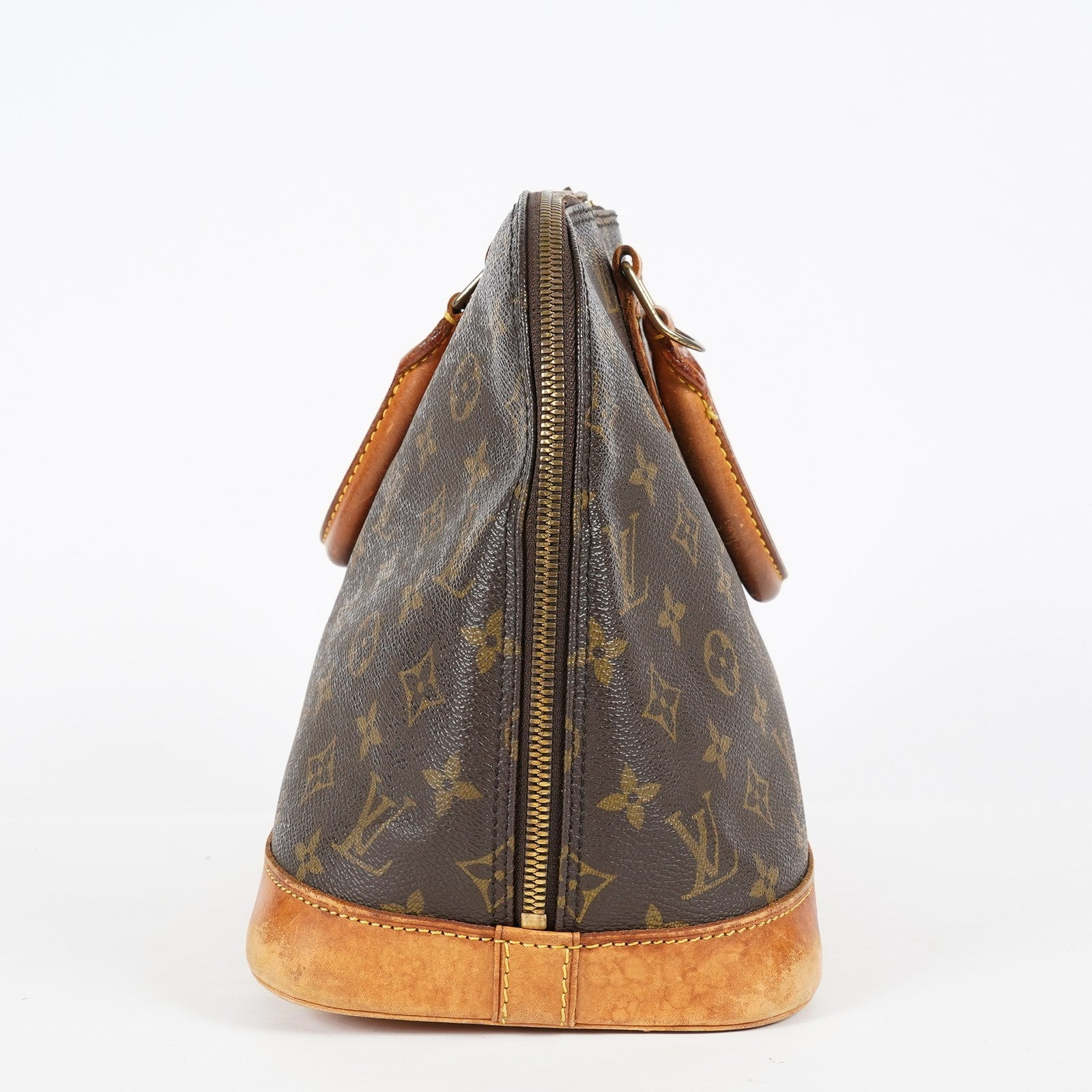 Louis Vuitton Alma PM Hand Bag Monogram Canvas Brown M51130 Used 08E032750006