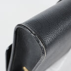 Christian Dior Vintage Leather Shoulder Bag Black Classic Handbag XY230