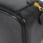 Chanel Caviar Skin CC Vanity Bag Black Leather Used Vintage 07E046490027