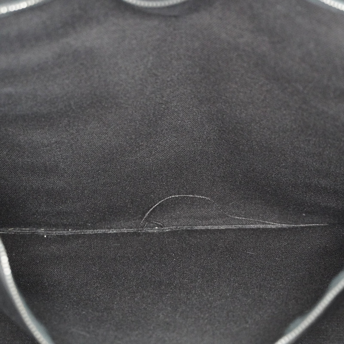 Hermes Fourre-Tout MM Black Canvas Leather Tote Bag Used Auth 09E02825011