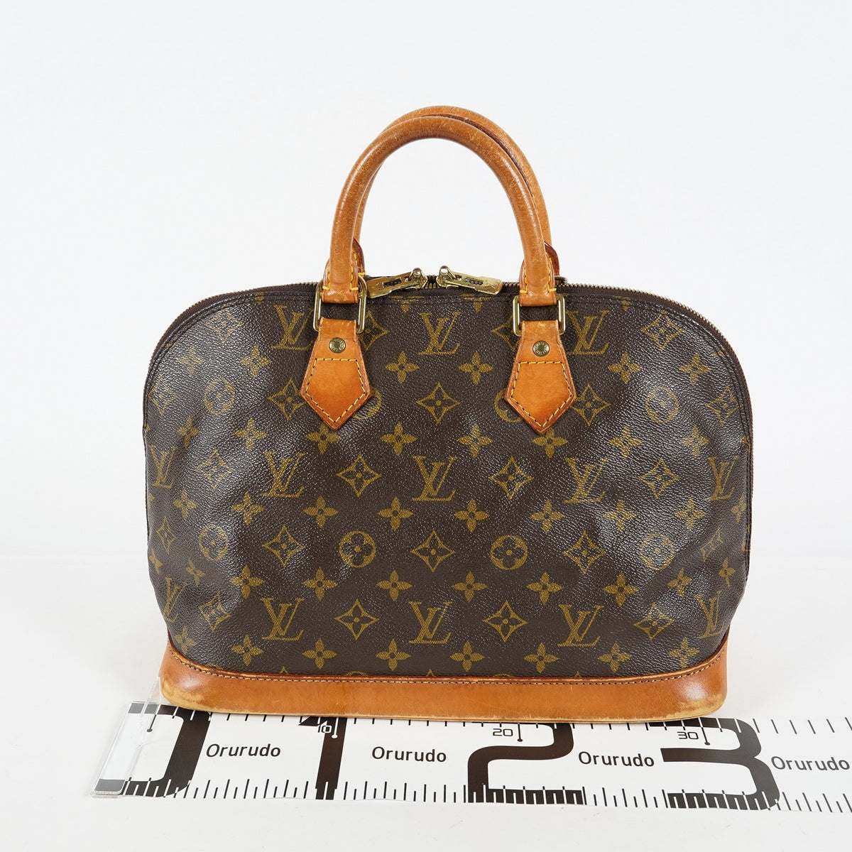 Louis Vuitton Alma PM M51130 Monogram Canvas Brown Used Handbag 09E253080006