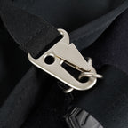 CHANEL Sports Line Boston Bag 40cm Black Canvas Used Vintage Duffle 07E186930027
