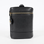 CHANEL Caviar Skin CC Vanity Bag Black Gold Hardware Vintage Case 08E047150002