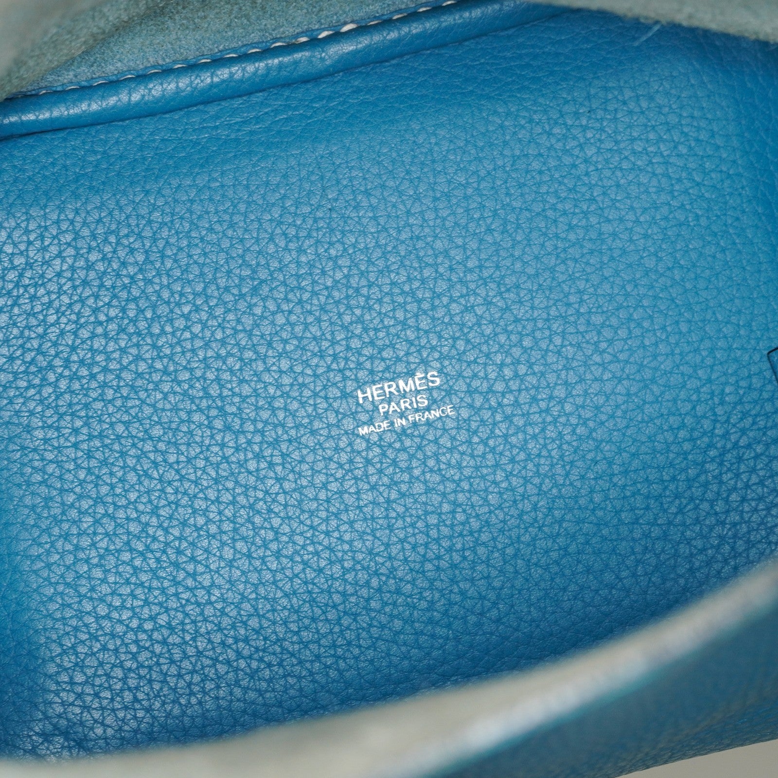 Hermes Picotin PM Hand Bag Blue Leather Silver Hardware Used 07E1018260027