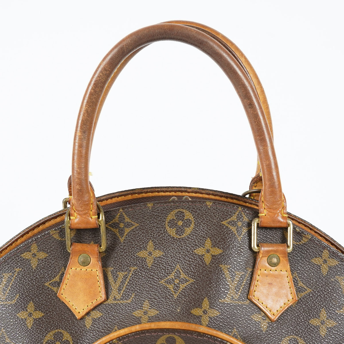Louis Vuitton Ellipse MM M51126 Monogram Canvas Brown Used Handbag 09M363285708