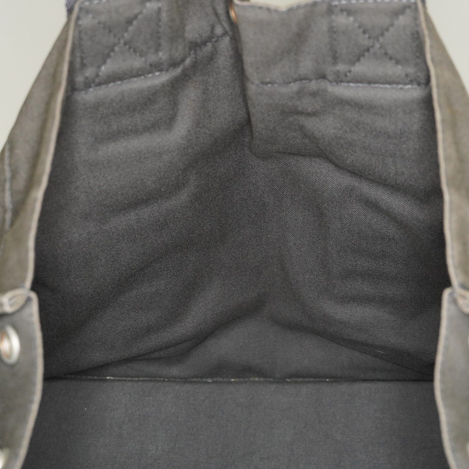 HERMES Fourre Tout GM Tote Bag Gray Canvas Handbag Unisex 08E34825010