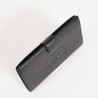 Chanel Black Calfskin Long Wallet Purse 02A052516805