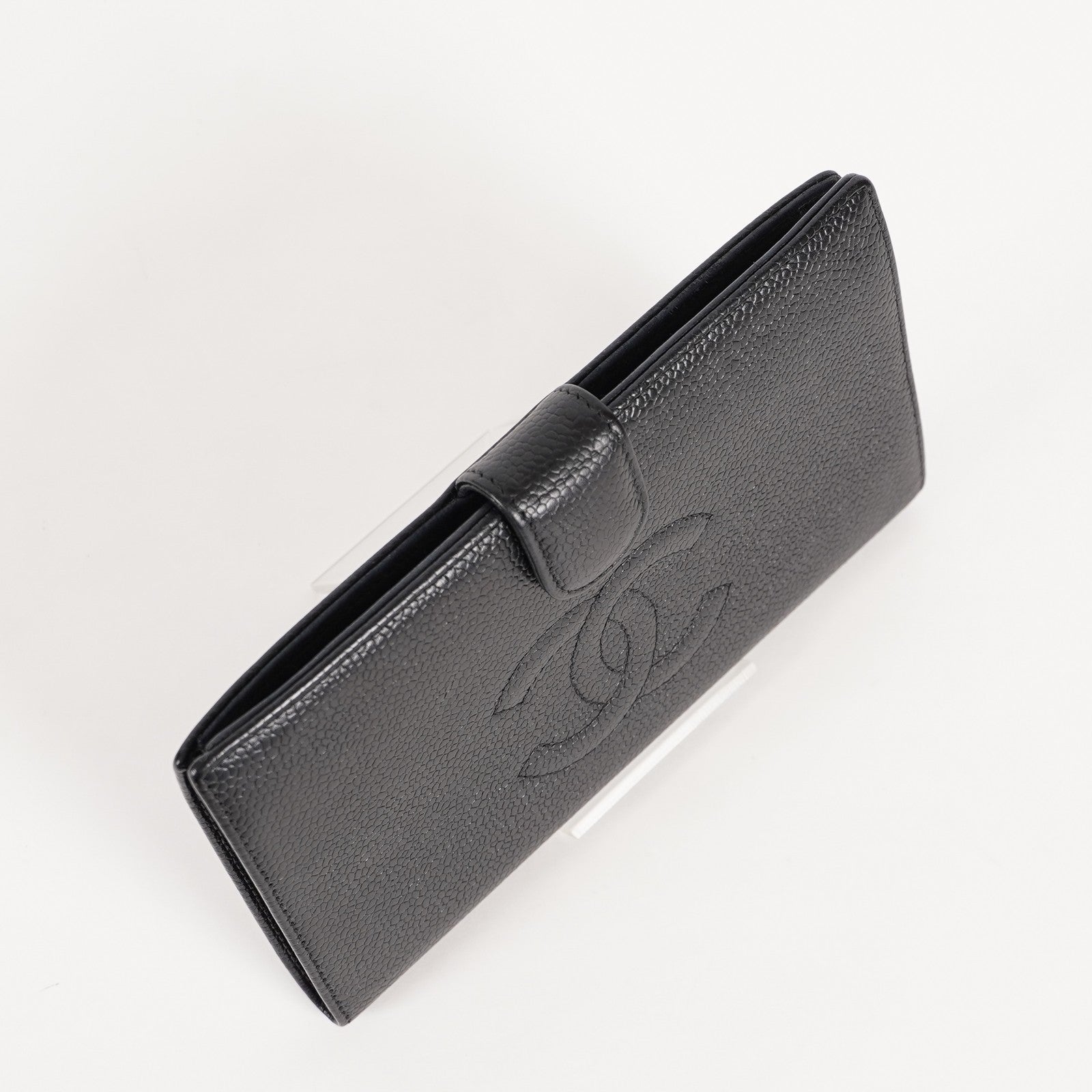 Chanel Black Calfskin Long Wallet Purse 02A052516805