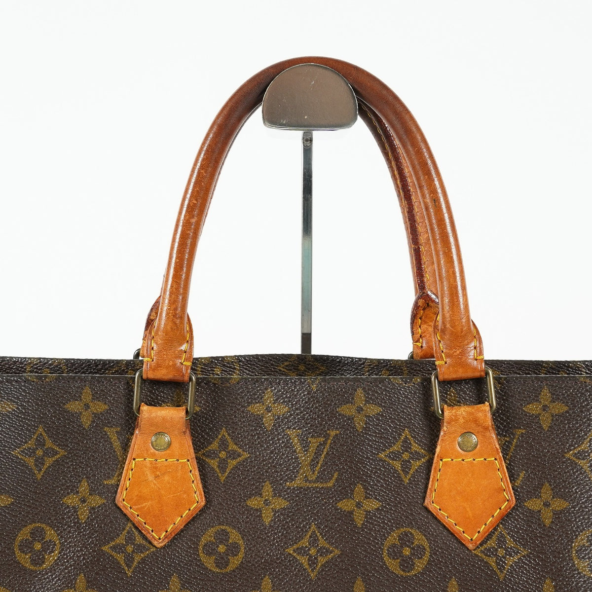Louis Vuitton Sac Plat M51140 Monogram Canvas Brown Used Tote Bag 09E192530010