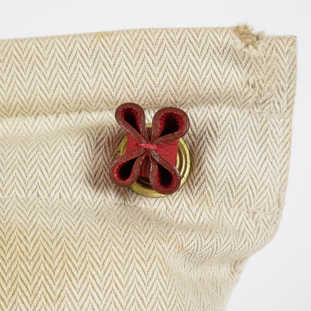 Hermes Aline Mini Beige Canvas Red Leather Shoulder Bag Used 08E082090008
