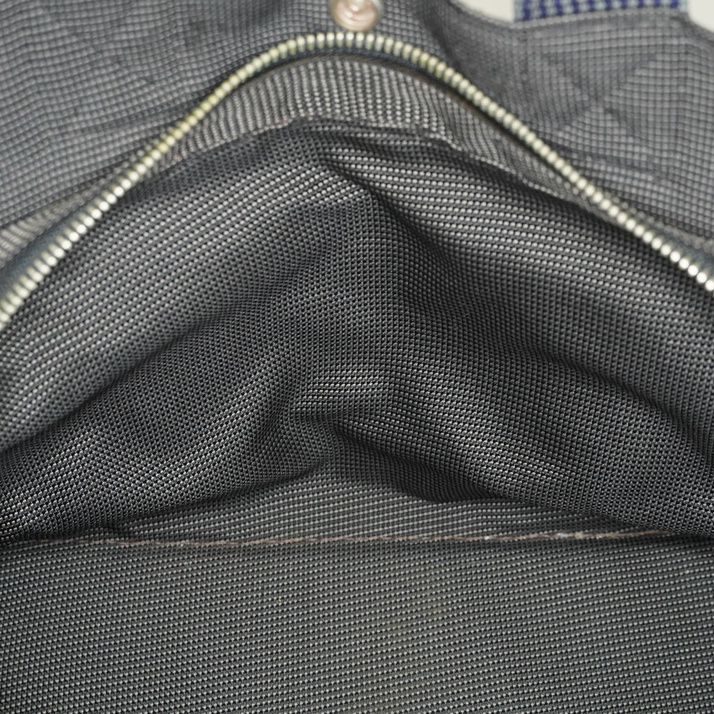Hermes Herline MM Tote Bag Gray Canvas H Logo Used 07E20825001