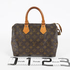 Louis Vuitton Speedy 25 M41528 Monogram Brown Boston Hand Bag Used 07E166270015