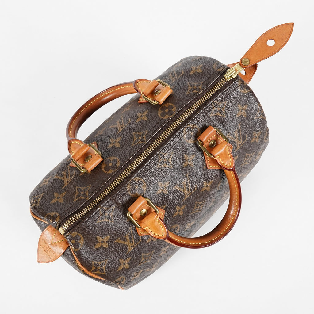 Louis Vuitton Monogram Speedy Handbag Brown Canvas Used M41528 08E2711110007