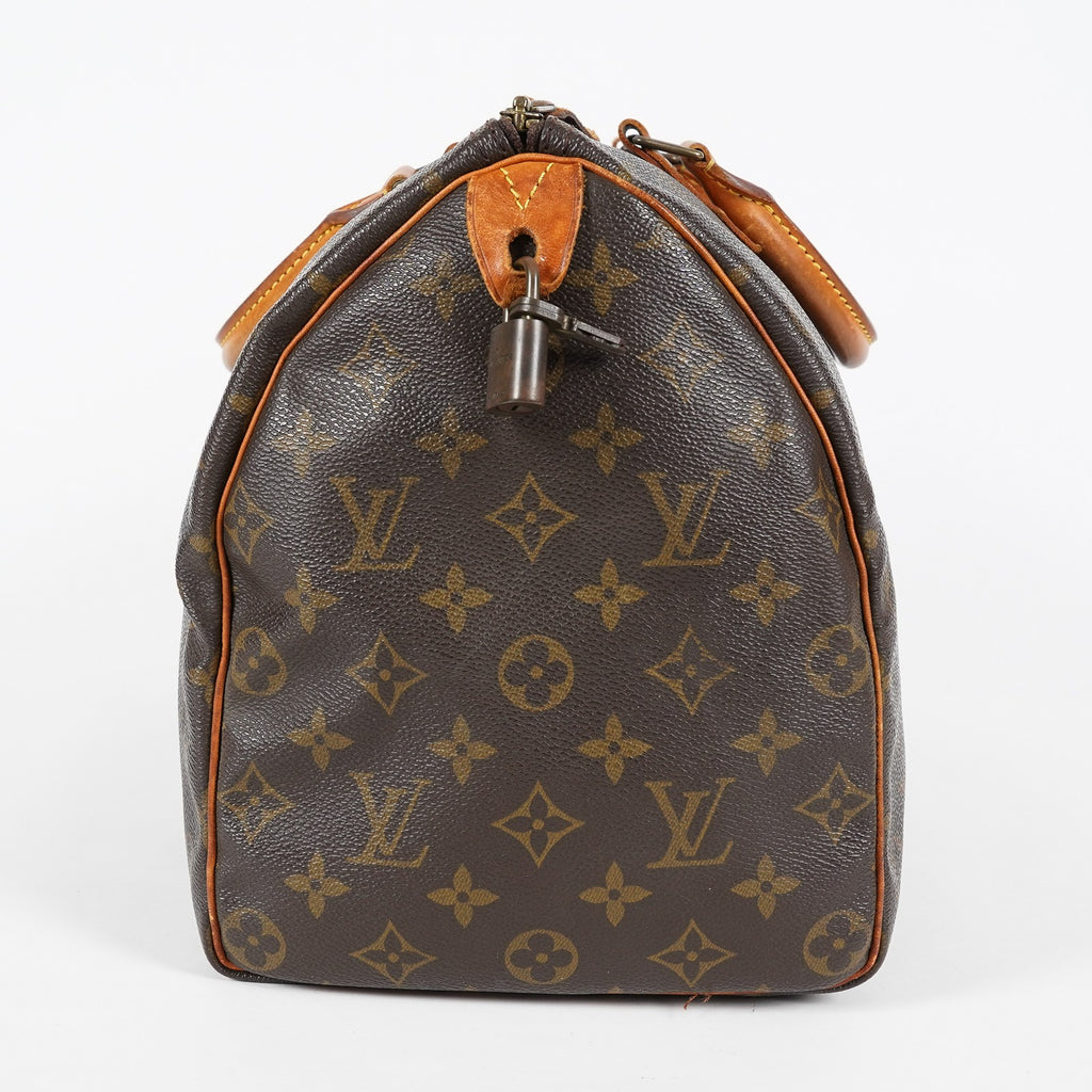 Louis Vuitton Speedy 35 M41524 Monogram Canvas Brown Used Hand Bag 07A235148031