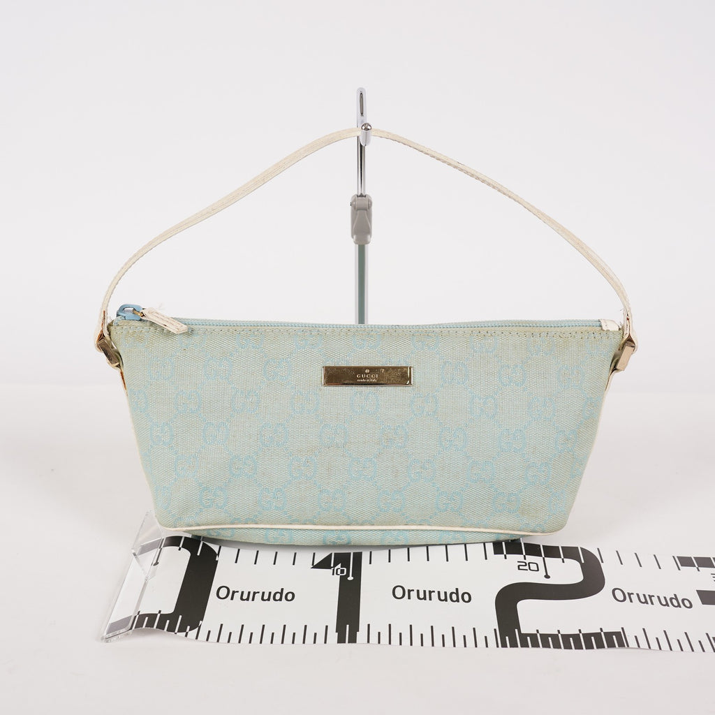 Authentic Louis Vuitton Monogram Denim Pochette M83532 Shoulder Bag 06E272090023