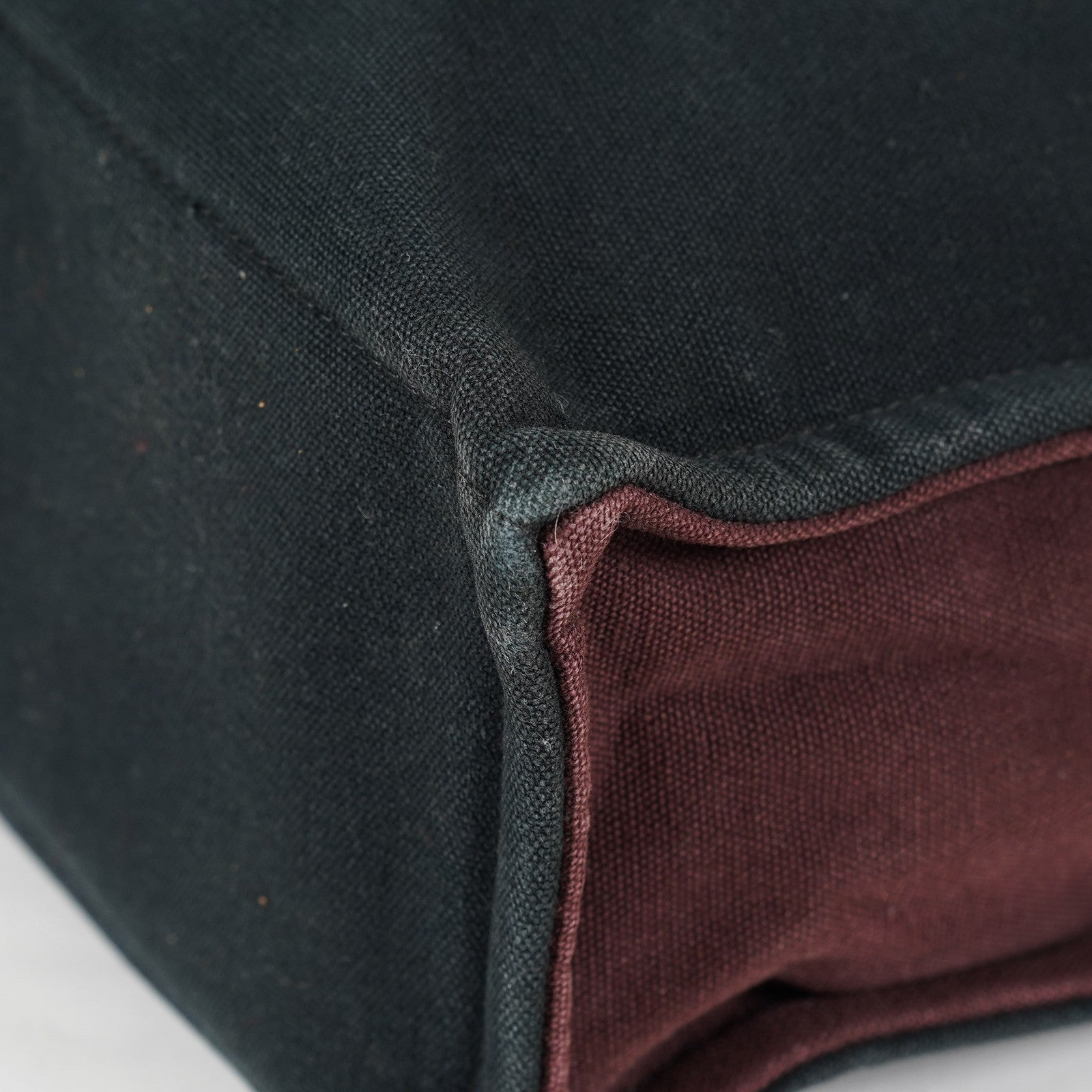 Hermes Fourre-Tout GM Bordeaux Black Canvas Tote Bag Handbag Used 08E06825008