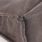 Auth Hermes Herline Tote MM Gray Canvas Silver HW Vintage Purse Used 07E22605005