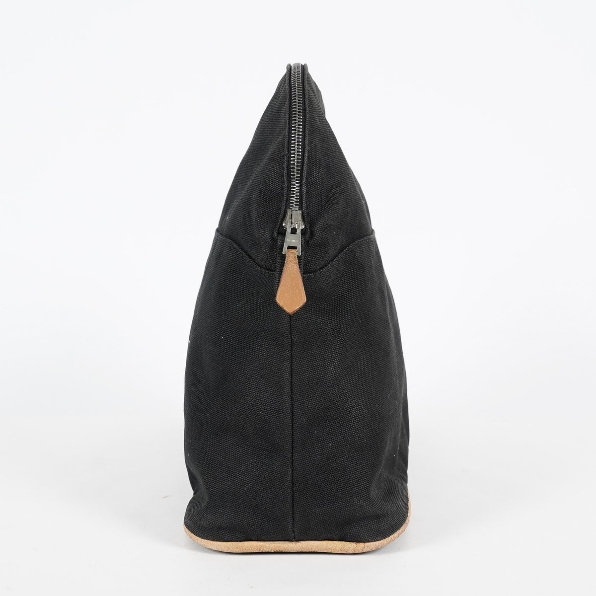 HERMES Bolide Pouch 30 Black Canvas Cosmetic Case Clutch Bag 08A11715028