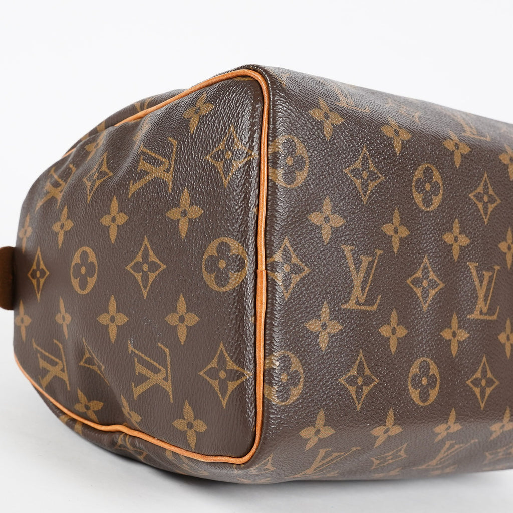 Louis Vuitton Monogram Speedy Handbag Brown Canvas Used M41528 08E2711110007