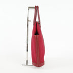 Hermes Garden File PM Red Leather Tote Shoulder Bag Used Auth 09E043410011