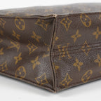 Louis Vuitton Sac Plat M51140 Monogram Brown Tote Bag Used Vintage 07E052310019