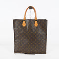 Louis Vuitton Sac Plat M51140 Monogram Brown Tote Bag Used Vintage 07E052310019