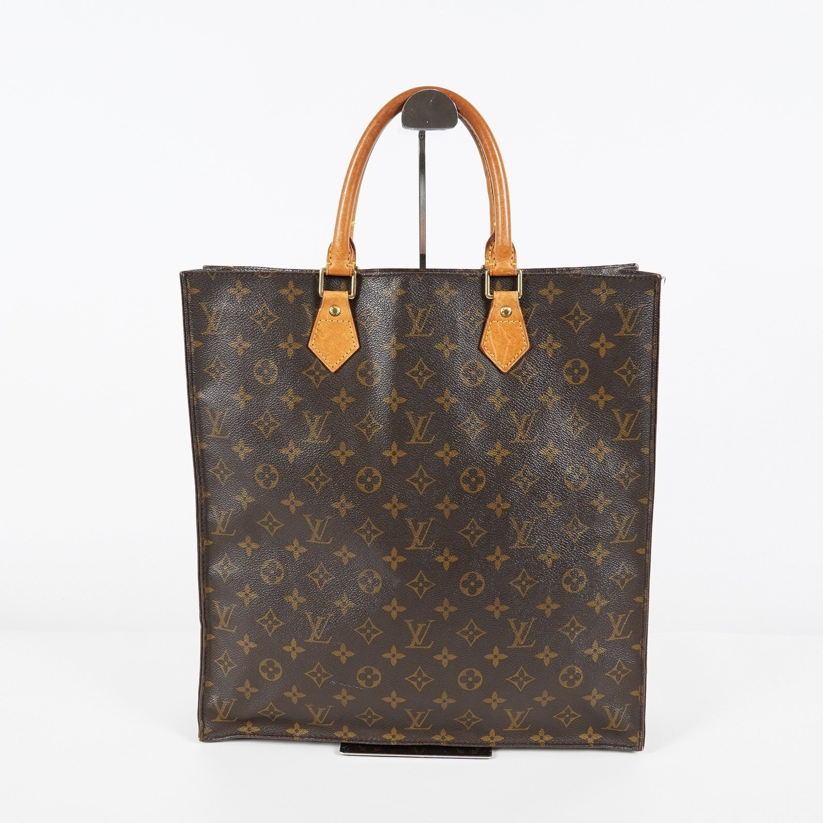 Louis Vuitton Sac Plat M51140 Monogram Brown Tote Bag Used Vintage 07E052310019