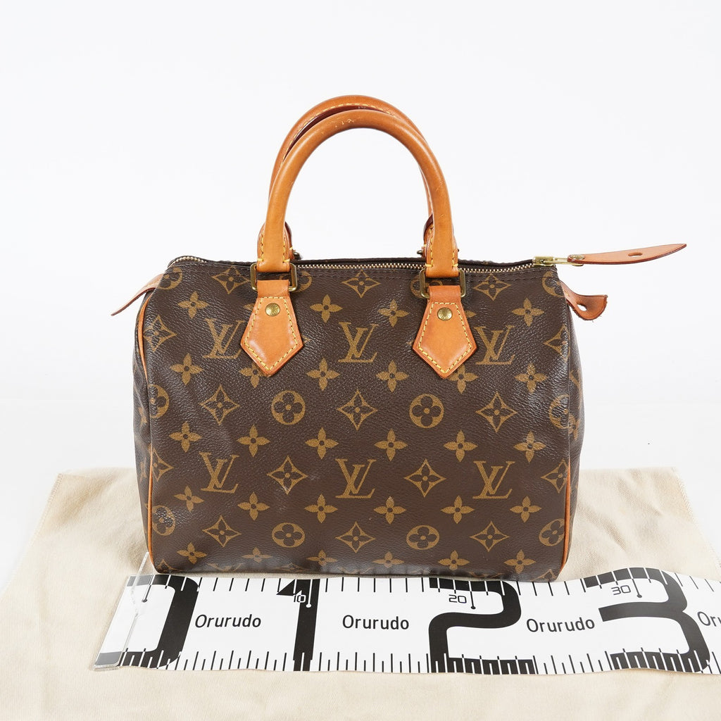 Louis Vuitton Monogram Speedy Handbag Brown Canvas Used M41528 08E2711110007