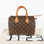 Louis Vuitton Monogram Speedy Handbag Brown Canvas Used M41528 08E2711110007