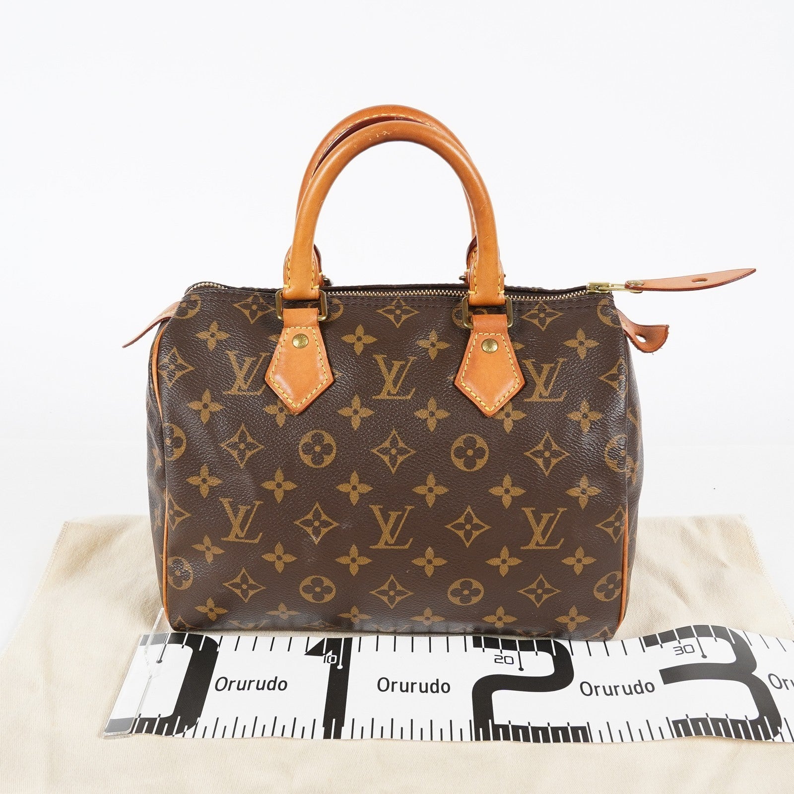 Louis Vuitton Monogram Speedy Handbag Brown Canvas Used M41528 08E2711110007