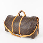 LOUIS VUITTON Monogram Keepall 60 Boston Bag LV Auth M41422 05E424070016