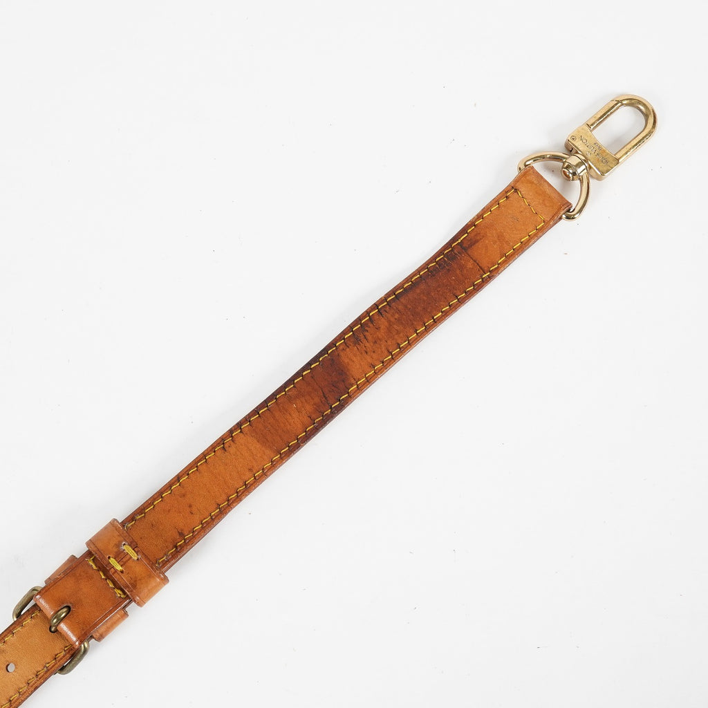 Louis Vuitton Vachetta Leather Adjustable Shoulder Strap Tan Gold Used XY265