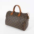 Louis Vuitton Monogram Speedy 30 Boston Handbag Brown Canvas M41526 07E124070030