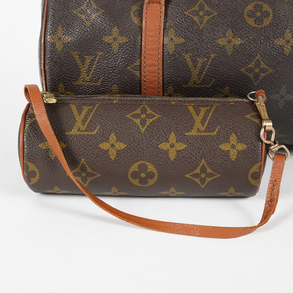Louis Vuitton Papillon 30 Used Monogram Brown Canvas Handbag M51385 07E445390012