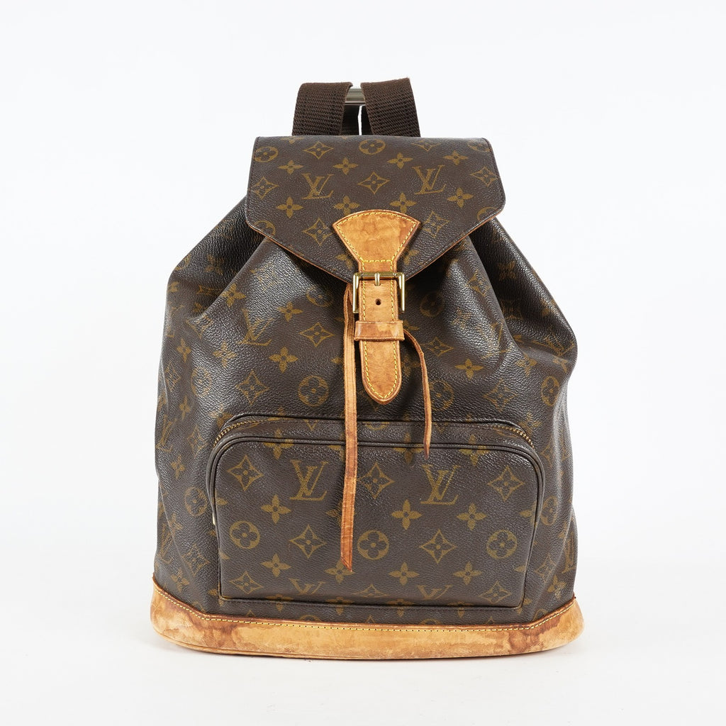 Louis Vuitton Montsouris GM M51135 Monogram Canvas Brown Backpack 09M434192108
