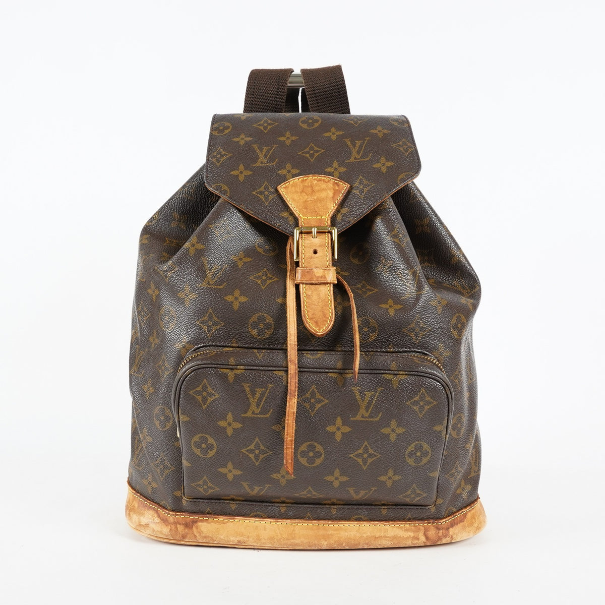 Louis Vuitton Montsouris GM M51135 Monogram Canvas Brown Backpack 09M434192108