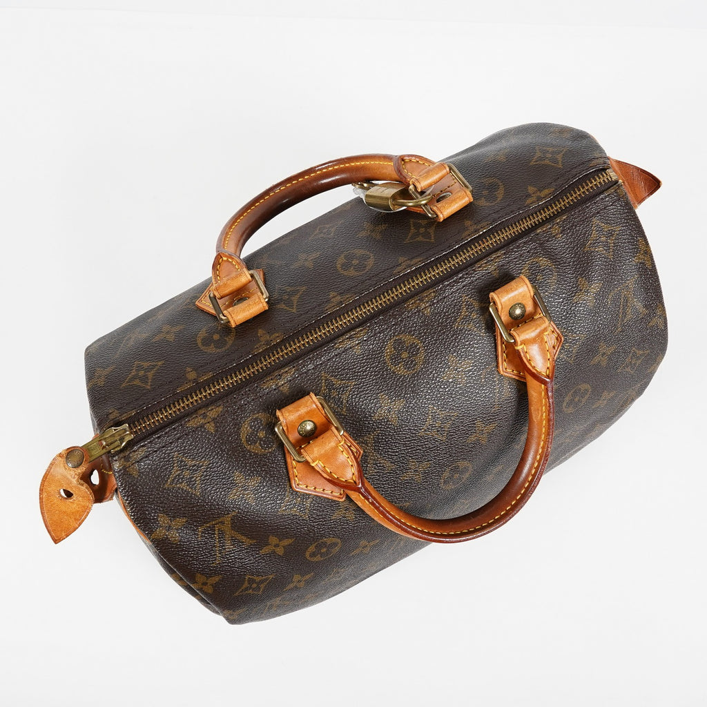Louis Vuitton Monogram Speedy 30 Boston Handbag Brown Canvas M41526 07E067040029