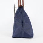 Longchamp Le Pliage Long Handle Tote Bag 33cm Navy Nylon Women Used 08E12825007